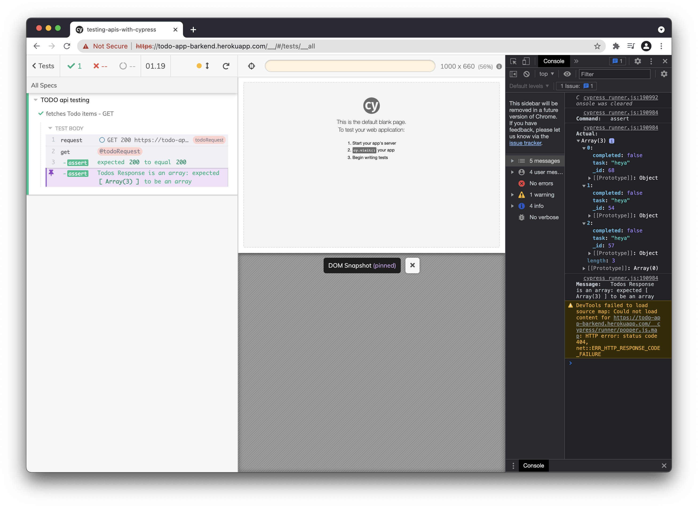 Testing an API with Cypress CircleCI