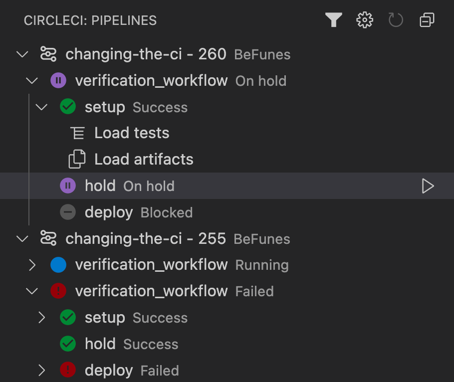 Pipelines manager
