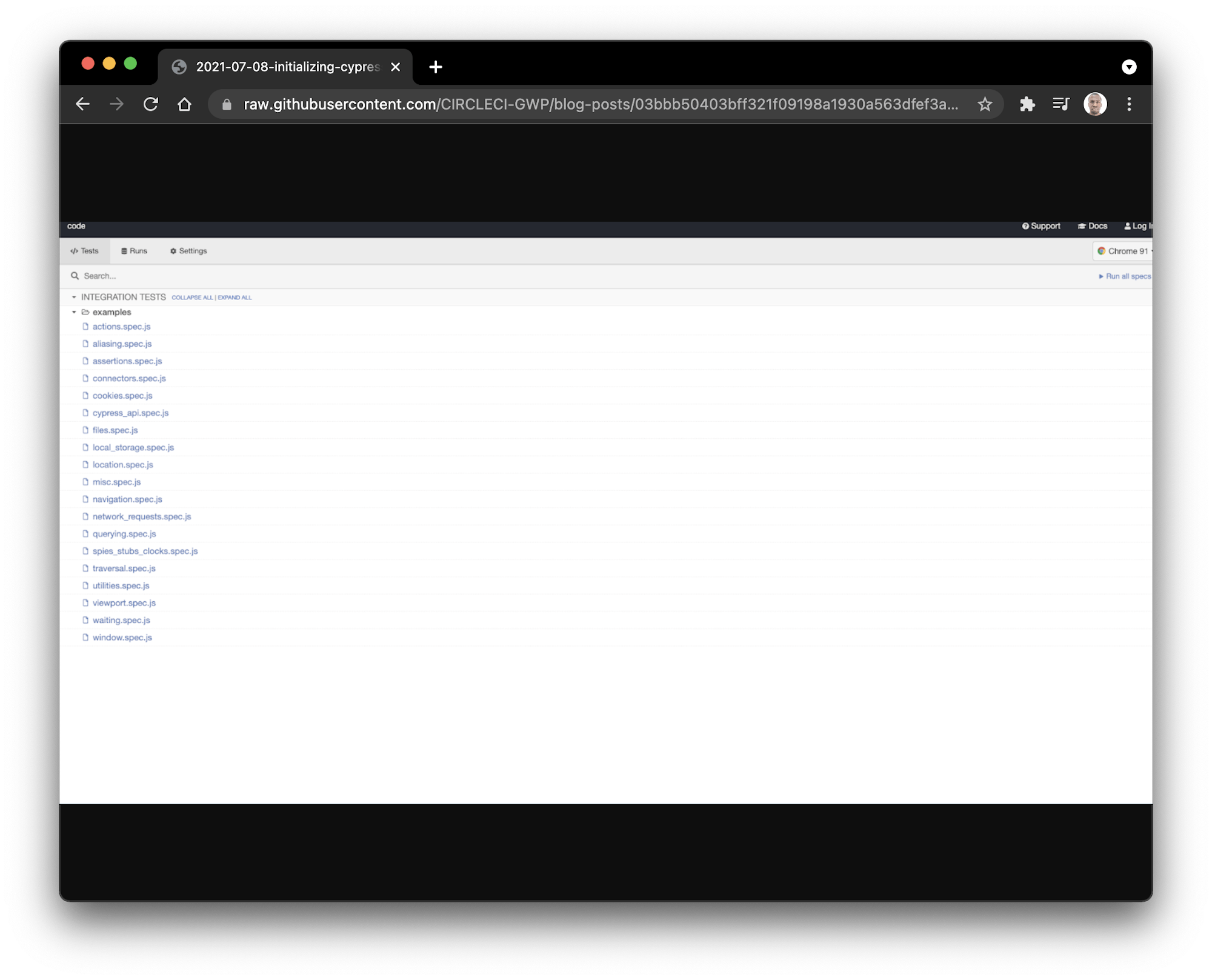 Cypress の初期化
