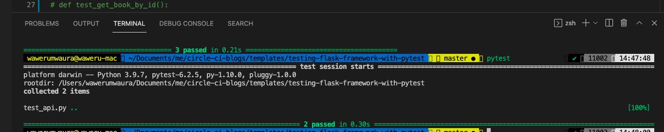 最初のテストを実行する